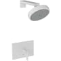 Newport Brass Metro Single Handle Shower Trim with Shower Head and a Metal Lever Handle Matte White