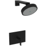 Newport Brass Metro Single Handle Shower Trim with Shower Head and a Metal Lever Handle Flat Black