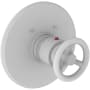 Newport Brass Slater Thermostatic Valve Trim Only with Single Wheel Handle and Diverter Functionality - Less Rough In Matte White