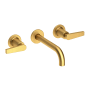 Newport Brass Dorrance 1.2 GPM Wall Mounted Widespread Bathroom Faucet with Lever Handles Satin Bronze (PVD)