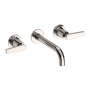 Newport Brass Dorrance 1.2 GPM Wall Mounted Widespread Bathroom Faucet with Lever Handles Polished Nickel (PVD)