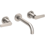 Newport Brass Dorrance 1.2 GPM Wall Mounted Widespread Bathroom Faucet with Lever Handles Satin Nickel - PVD