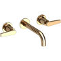 Newport Brass Dorrance 1.2 GPM Wall Mounted Widespread Bathroom Faucet with Lever Handles French Gold - PVD