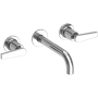 Newport Brass Dorrance 1.2 GPM Wall Mounted Widespread Bathroom Faucet with Lever Handles Polished Chrome