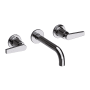 Newport Brass Dorrance 1.2 GPM Wall Mounted Widespread Bathroom Faucet with Lever Handles Midnight Chrome