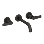 Newport Brass Dorrance 1.2 GPM Wall Mounted Widespread Bathroom Faucet with Lever Handles Flat Black