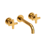 Newport Brass Dorrance 1.2 GPM Wall Mounted Widespread Bathroom Faucet with Cross Handles Aged Brass