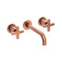 Newport Brass Dorrance 1.2 GPM Wall Mounted Widespread Bathroom Faucet with Cross Handles Antique Copper