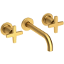 Newport Brass Dorrance 1.2 GPM Wall Mounted Widespread Bathroom Faucet with Cross Handles Satin Bronze - PVD