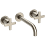 Newport Brass Dorrance 1.2 GPM Wall Mounted Widespread Bathroom Faucet with Cross Handles Antique Nickel