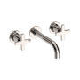 Newport Brass Dorrance 1.2 GPM Wall Mounted Widespread Bathroom Faucet with Cross Handles Polished Nickel (PVD)