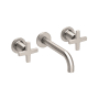 Newport Brass Dorrance 1.2 GPM Wall Mounted Widespread Bathroom Faucet with Cross Handles Satin Nickel (PVD)