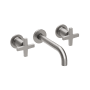 Newport Brass Dorrance 1.2 GPM Wall Mounted Widespread Bathroom Faucet with Cross Handles Stainless Steel (PVD)
