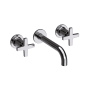 Newport Brass Dorrance 1.2 GPM Wall Mounted Widespread Bathroom Faucet with Cross Handles Midnight Chrome