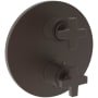 Newport Brass Dorrance Three Function Thermostatic Valve Trim Only with Dual Cross Handles, Integrated Diverter, and Volume Control - Less Rough In English Bronze