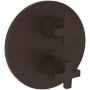 Newport Brass Dorrance Three Function Thermostatic Valve Trim Only with Dual Cross Handles, Integrated Diverter, and Volume Control - Less Rough In Oil Rubbed Bronze