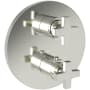 Newport Brass Dorrance Three Function Thermostatic Valve Trim Only with Dual Cross Handles, Integrated Diverter, and Volume Control - Less Rough In Polished Nickel