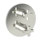 Newport Brass Dorrance Three Function Thermostatic Valve Trim Only with Dual Cross Handles, Integrated Diverter, and Volume Control - Less Rough In Polished Nickel (PVD)