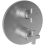 Newport Brass Dorrance Three Function Thermostatic Valve Trim Only with Dual Cross Handles, Integrated Diverter, and Volume Control - Less Rough In Stainless Steel - PVD