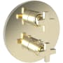 Newport Brass Dorrance Three Function Thermostatic Valve Trim Only with Dual Cross Handles, Integrated Diverter, and Volume Control - Less Rough In French Gold - PVD