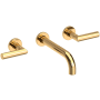 Newport Brass Pavani 1.2 GPM Wall Mounted Widespread Bathroom Faucet Uncoated Polished Brass - Living