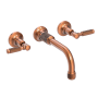 Newport Brass Clemens 1.2 GPM Wall Mounted Widespread Bathroom Faucet with Lever Handles Antique Copper
