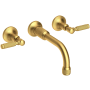 Newport Brass Clemens 1.2 GPM Wall Mounted Widespread Bathroom Faucet with Lever Handles Satin Bronze - PVD