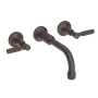 Newport Brass Clemens 1.2 GPM Wall Mounted Widespread Bathroom Faucet with Lever Handles Oil Rubbed Bronze