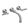 Newport Brass Clemens 1.2 GPM Wall Mounted Widespread Bathroom Faucet with Lever Handles Stainless Steel (PVD)