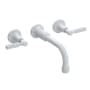 Newport Brass Clemens 1.2 GPM Wall Mounted Widespread Bathroom Faucet with Lever Handles Matte White