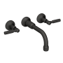 Newport Brass Clemens 1.2 GPM Wall Mounted Widespread Bathroom Faucet with Lever Handles Flat Black