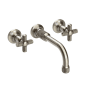 Newport Brass Clemens 1.2 GPM Wall Mounted Widespread Bathroom Faucet with Cross Handles Antique Nickel