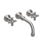 Newport Brass Clemens 1.2 GPM Wall Mounted Widespread Bathroom Faucet with Cross Handles Stainless Steel (PVD)