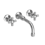 Newport Brass Clemens 1.2 GPM Wall Mounted Widespread Bathroom Faucet with Cross Handles Polished Chrome