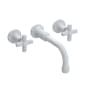 Newport Brass Clemens 1.2 GPM Wall Mounted Widespread Bathroom Faucet with Cross Handles Matte White