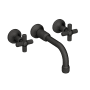 Newport Brass Clemens 1.2 GPM Wall Mounted Widespread Bathroom Faucet with Cross Handles Flat Black