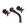 Newport Brass Clemens 1.2 GPM Wall Mounted Widespread Bathroom Faucet with Cross Handles Venetian Bronze