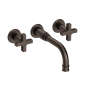 Newport Brass Griffey 1.2 GPM Wall Mounted Widespread Bathroom Faucet with Cross Handles English Bronze