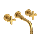 Newport Brass Griffey 1.2 GPM Wall Mounted Widespread Bathroom Faucet with Cross Handles Satin Bronze (PVD)