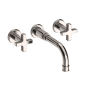 Newport Brass Griffey 1.2 GPM Wall Mounted Widespread Bathroom Faucet with Cross Handles Polished Nickel (PVD)