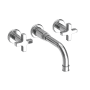 Newport Brass Griffey 1.2 GPM Wall Mounted Widespread Bathroom Faucet with Cross Handles Polished Chrome