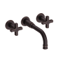 Newport Brass Griffey 1.2 GPM Wall Mounted Widespread Bathroom Faucet with Cross Handles Venetian Bronze