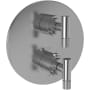 Newport Brass Muncy Four Function Thermostatic Valve Trim Only with Dual Lever Handles, Integrated Diverter, and Volume Control - Less Rough In Polished Chrome