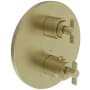 Newport Brass Tolmin Thermostatic Valve Trim Only with 2 Lever Handles - Less Rough In Satin Brass (PVD)