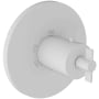 Newport Brass Tolmin Thermostatic Valve Trim Only with 1 Cross Handles - Less Rough In Matte White