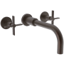 Newport Brass Tolmin 1.2 GPM Wall Mounted Widespread Bathroom Faucet with Cross Handles English Bronze