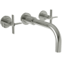 Newport Brass Tolmin 1.2 GPM Wall Mounted Widespread Bathroom Faucet with Cross Handles Polished Nickel