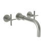 Newport Brass Tolmin 1.2 GPM Wall Mounted Widespread Bathroom Faucet with Cross Handles Satin Nickel (PVD)