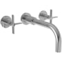 Newport Brass Tolmin 1.2 GPM Wall Mounted Widespread Bathroom Faucet with Cross Handles Polished Chrome