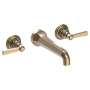 Newport Brass Astor 1.2 GPM Wall Mounted Widespread Bathroom Faucet with Lever Handles Antique Brass